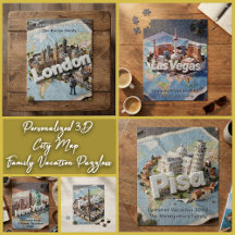 3D City Map Family Vacation Puzzles