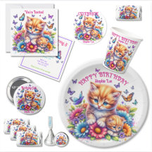 Kittens, Flowers & Butterflies 