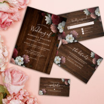 Rustic Wood Floral Wedding Collection