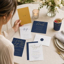 Navy and Gold Wedding Theme