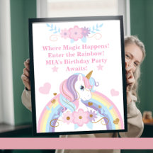 Magic Unicorn Rainbow Birthday Party Collection 