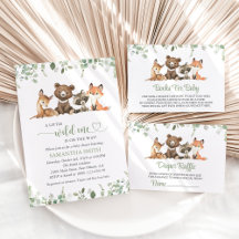 Forest Animals, Wild One Baby Shower Collection