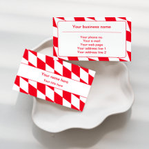 Red and White Bavaria Business Cards Collection