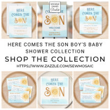Here Comes The Son Boys Baby Shower Collection