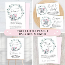 Elephant Eucalyptus Baby Girl Shower