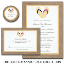 The Flip-flop Sand Beach Burlap Wedding Collection