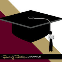 Burgundy & Bronze Gold Graduation