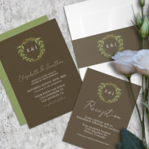 Botanical Wreath Earth Tone Wedding