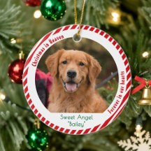 Cute Modern Pet Memorial Christmas Keepsake 