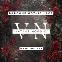 Baroque Gothic Lace Wedding Set
