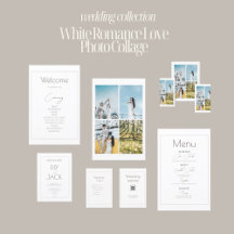 White Romance Love Photo Collage Wedding
