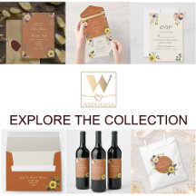 Sunflower Boho Terracotta Wedding Invitation Suite