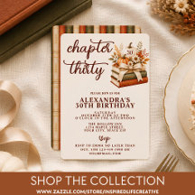 Chapter 30 Fall Book Themed Birthday Party