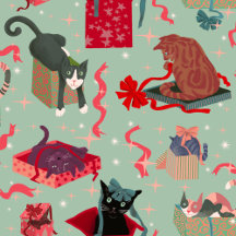Cats Christmas Boxes Funny Christmas Tree Skirt