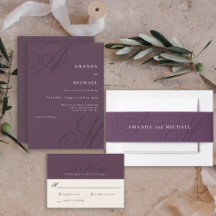 Autumn Plum Modern Minimal Wedding
