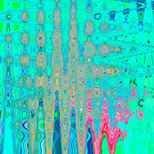 Groovy Abstract Retro Rainbow Atomic Waves