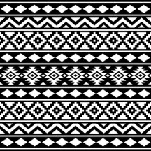 Aztec Essence III White on Black