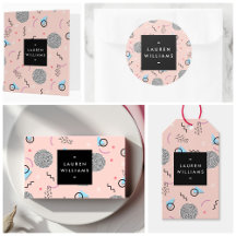 Retro Confetti Memphis Pattern Business Suite