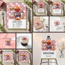 Cute Kawaii BBQ Party Baby Shower Collection