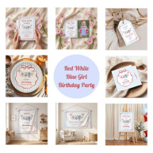 Red White Blue Girl Birthday Party