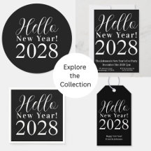 New Year's Eve Party Classic Black and White