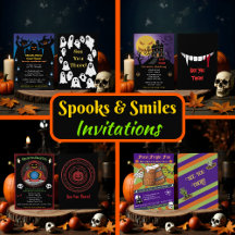 Spooks & Smiles Halloween Invitations