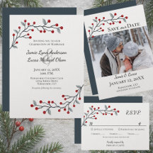 Red Winter Berries Wedding 