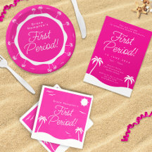 Hot Pink Summer Teen Girl First Period Party 