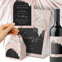 Boho black arch wedding