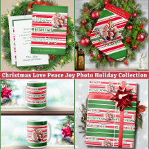 Christmas Photo Love Peace Joy Holiday Collection