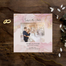 Watercolor Seraphina Pink and Gold Wedding Suite