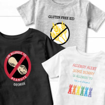Kids Personalized Allergy Alert Shirts