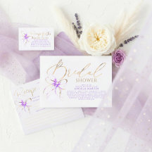 Light Purple Bow Elegant Bridal Shower Set