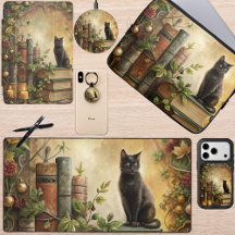 Enchanted Black Cat Library Tech Accessories