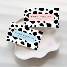 Black and White Cow Business Cards Collection