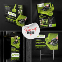 Black & Green Garden Landscaping Lawn Care Mowing