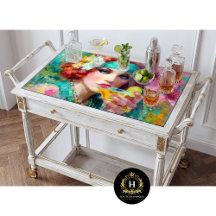 Bar Cart Glam: Decoupage Tissue Paper