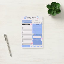 Soft Blue Minimal Daily Planner Layout
