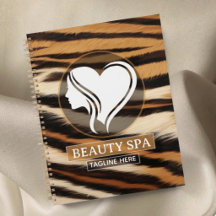 Beauty Salon Custom Name Tiger Print Salon 
