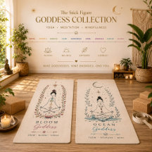 Stick Figure Goddess Yoga Mats