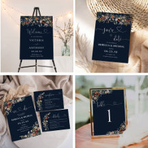 Navy Blue Tiny Wildflower Collection