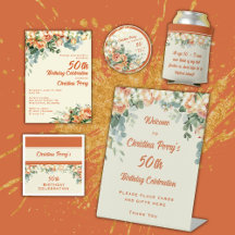 Elegant Floral 50th Birthday Party