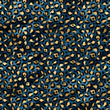 Blue and Gold Leopard
