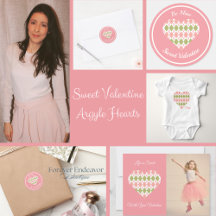 Sweet Valentine Argyle Hearts Collection