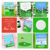 Kids Golf Birthday Invitations
