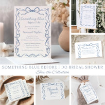 Something Blue Before I Do Blue Bow Bridal Shower
