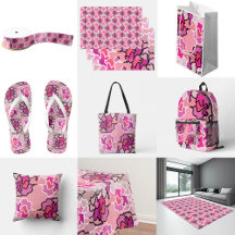 Into The Pink Mid Century Geometric Pattern Art