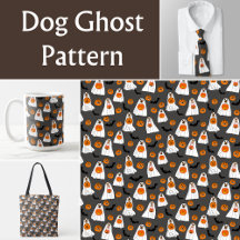 Dog Ghosts Halloween Pattern