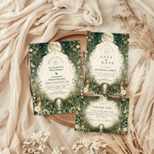 Elegant Green Celestial Wedding