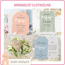 Minimalist Clothesline Baby Shower